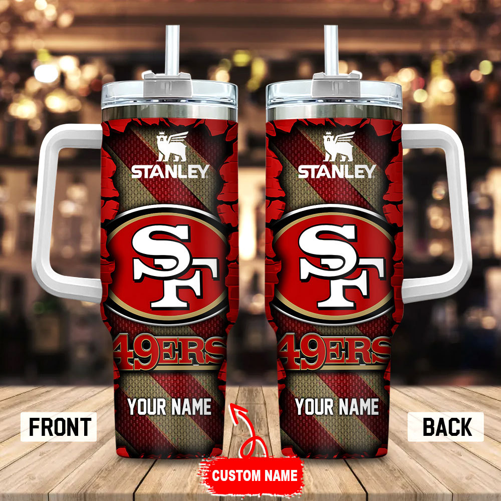 San Francisco 49ers NFL Custom Stanley Cup 40 oz 30 oz Tumbler With Handle