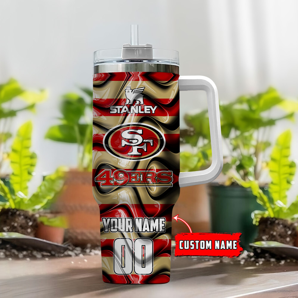 San Francisco 49ers NFL Custom Stanley Cup 40 oz 30 oz Tumbler With Handle