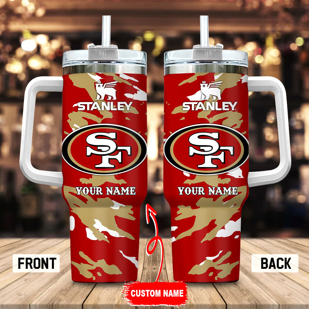 San Francisco 49ers NFL Custom Stanley Cup 40 oz 30 oz Tumbler With Handle