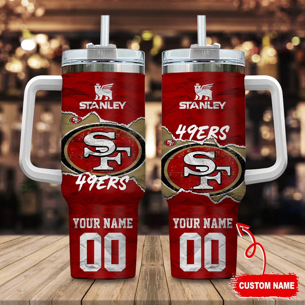San Francisco 49ers NFL Custom Stanley Cup 40 oz 30 oz Tumbler With Handle