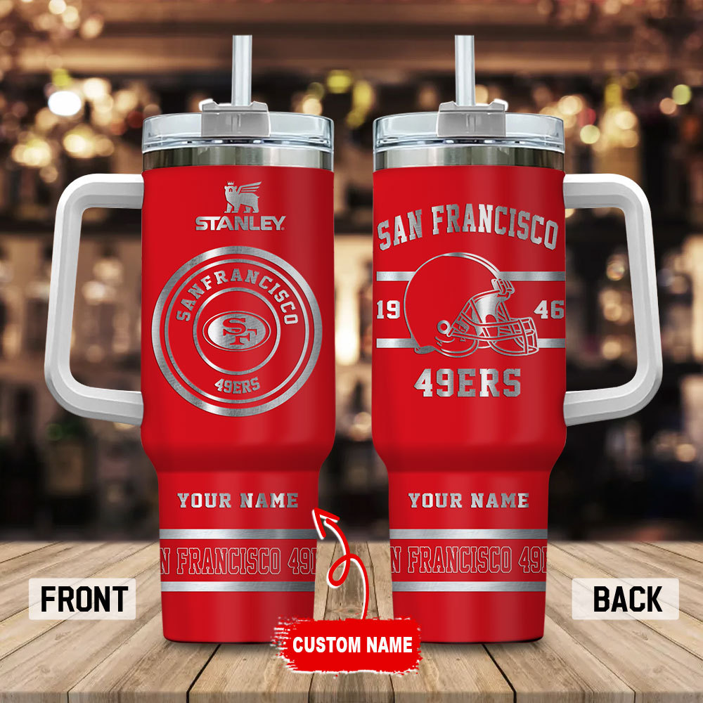 San Francisco 49ers NFL Custom Stanley Cup 40 oz 30 oz Tumbler With Handle