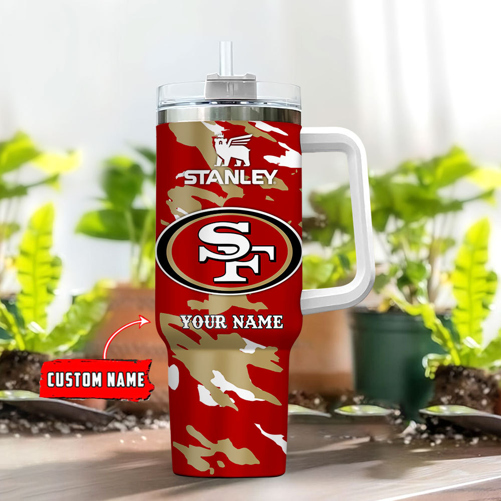 San Francisco 49ers NFL Custom Stanley Cup 40 oz 30 oz Tumbler With Handle