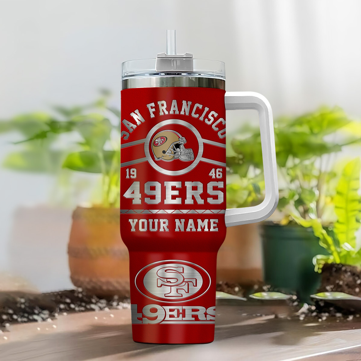 San Francisco 49ers NFL Custom Stanley Cup 40 oz 30 oz Tumbler With Handle