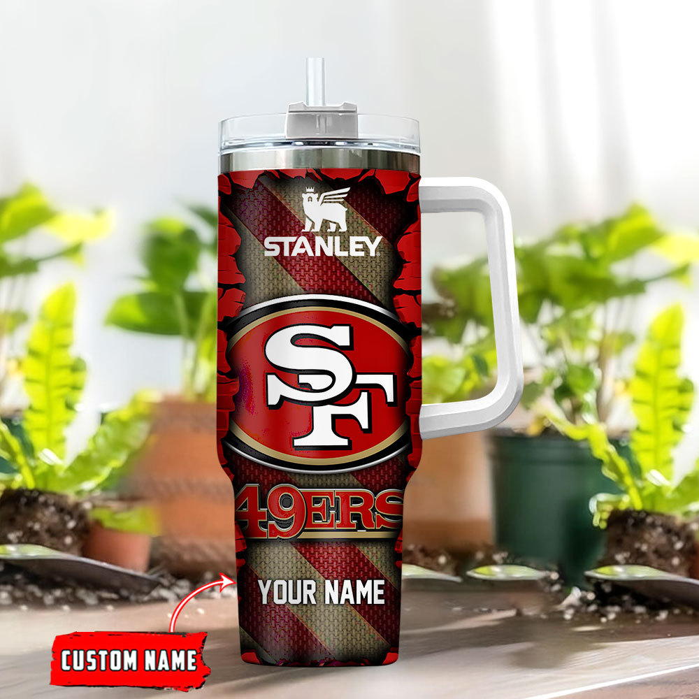 San Francisco 49ers NFL Custom Stanley Cup 40 oz 30 oz Tumbler With Handle
