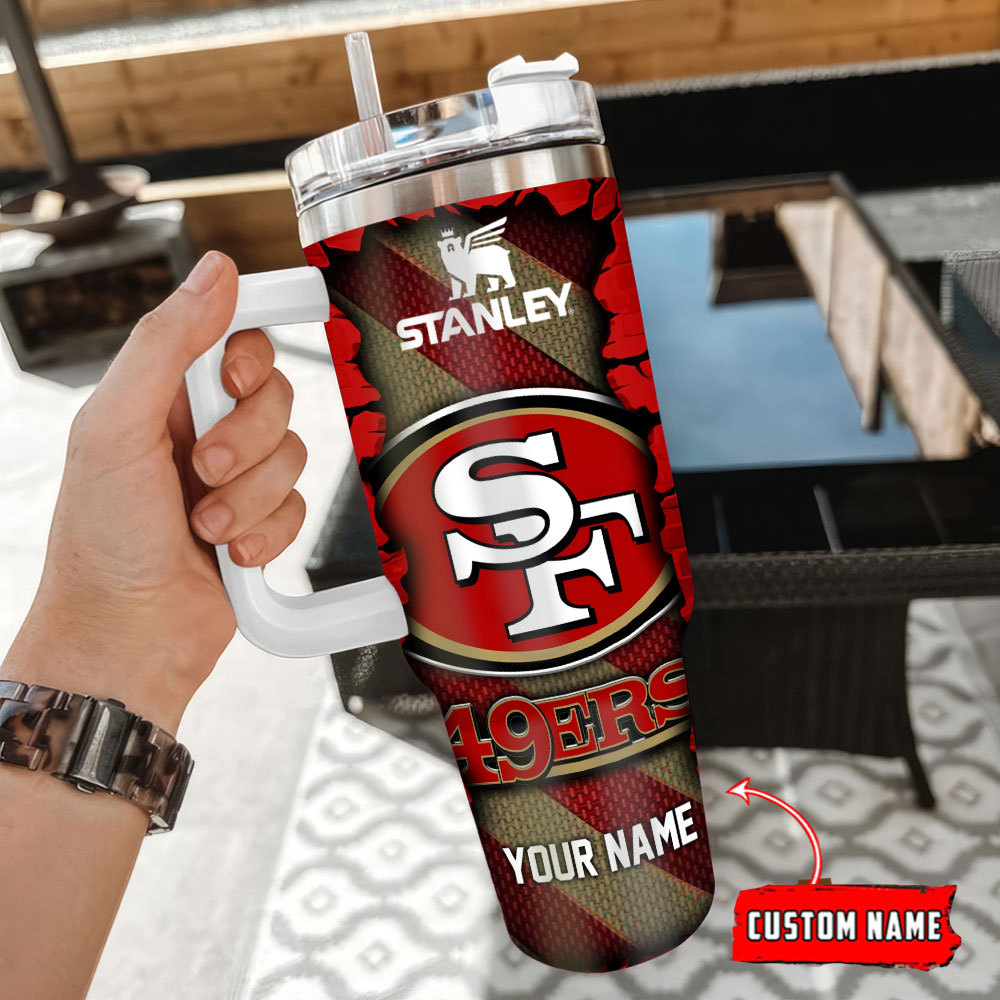 San Francisco 49ers NFL Custom Stanley Cup 40 oz 30 oz Tumbler With Handle