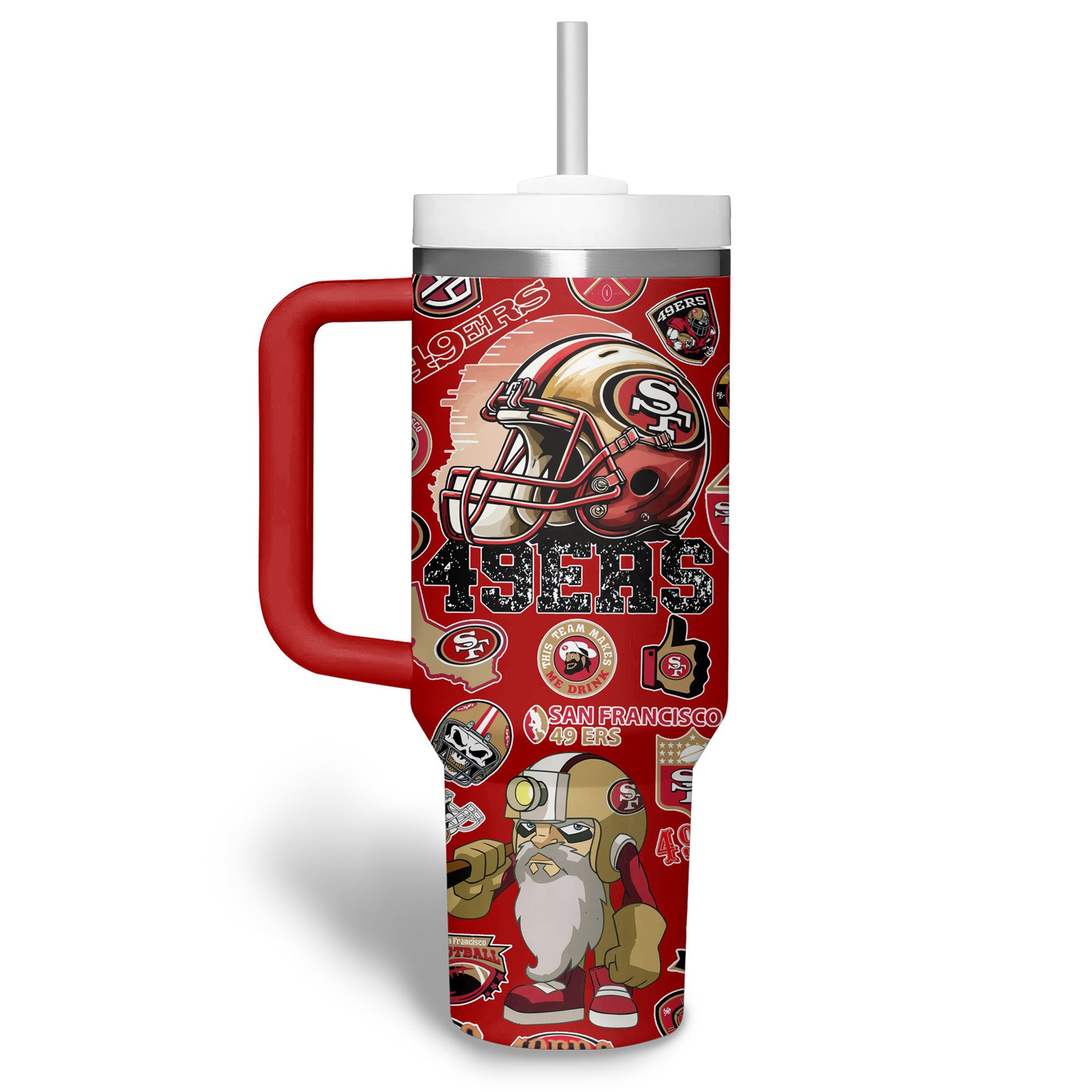 San Francisco 49ers NFL Custom Stanley Cup 40 oz 30 oz Tumbler With Handle