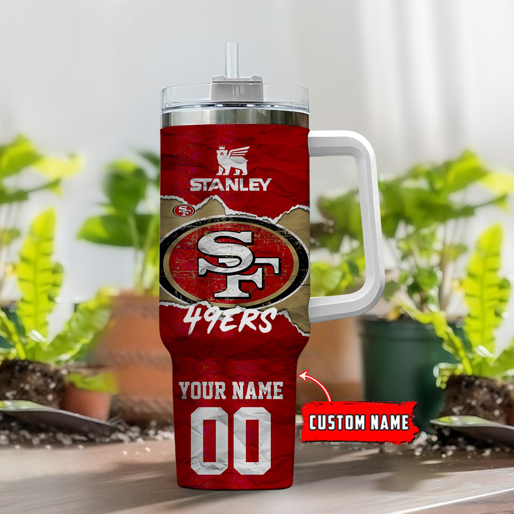 San Francisco 49ers NFL Custom Stanley Cup 40 oz 30 oz Tumbler With Handle