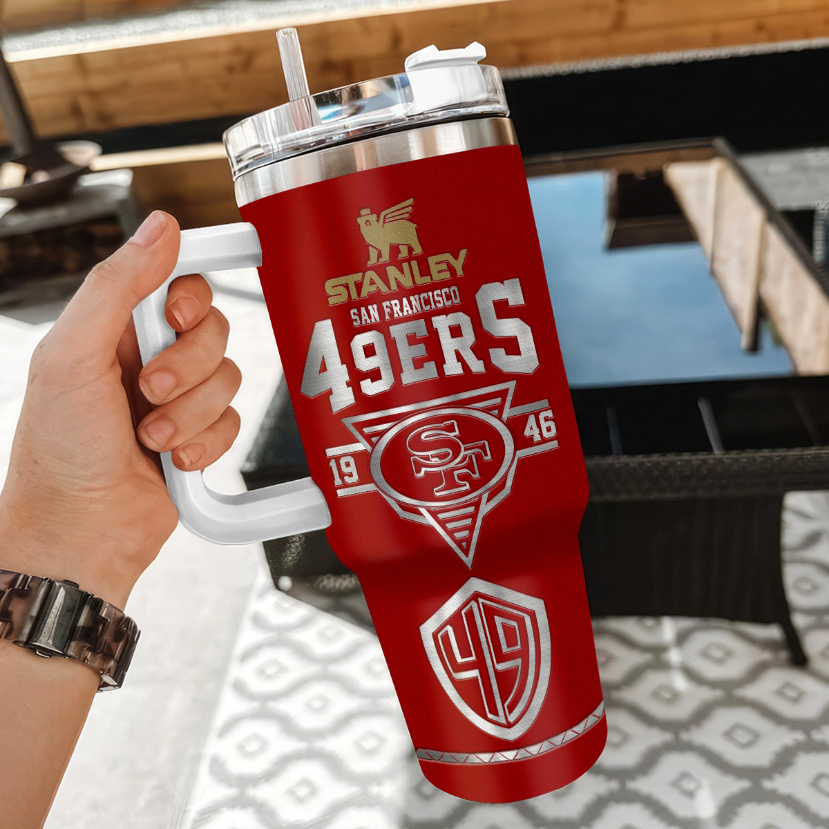 San Francisco 49ers NFL Custom Stanley Cup 40 oz 30 oz Tumbler With Handle