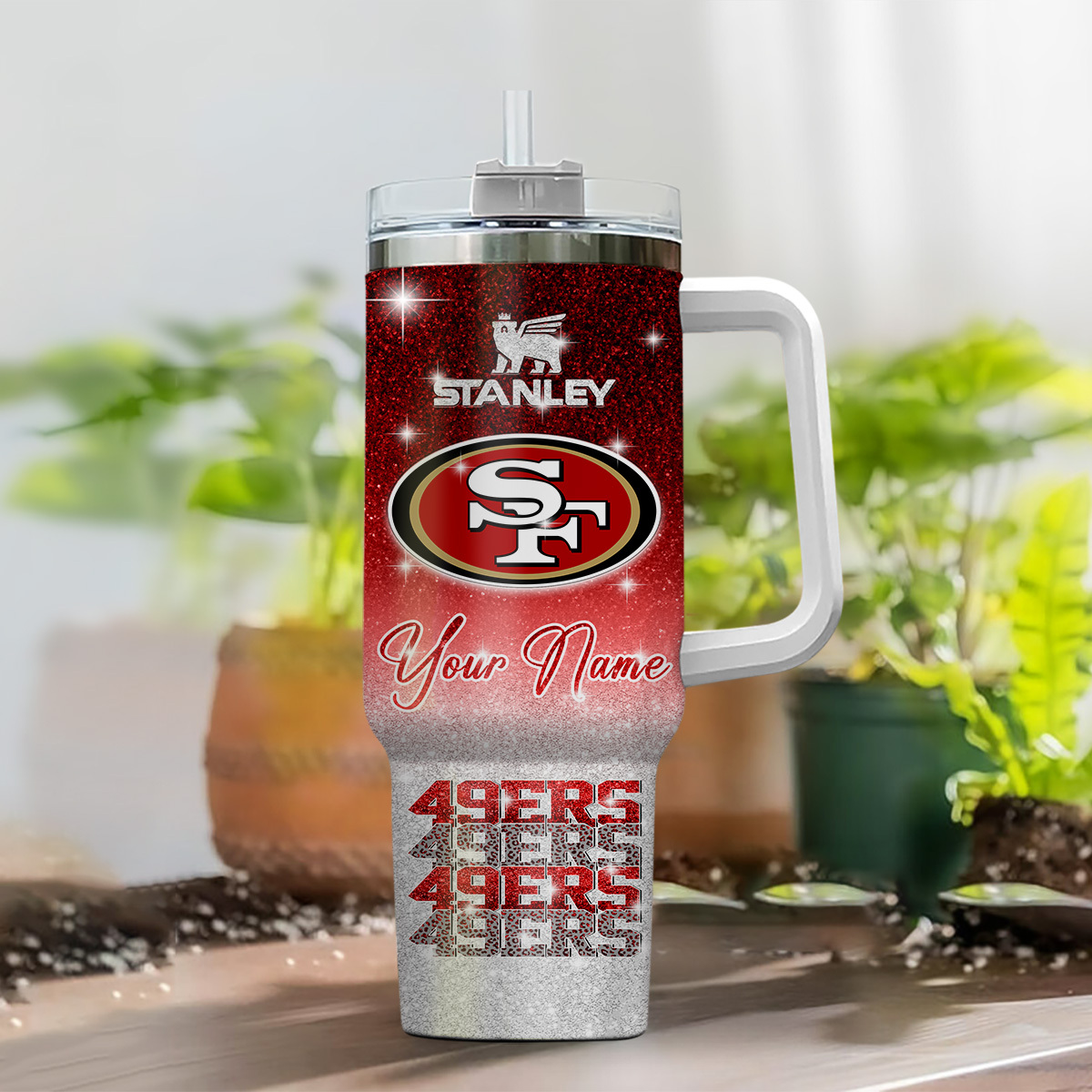 San Francisco 49ers NFL Custom Stanley Cup 40 oz 30 oz Tumbler With Handle