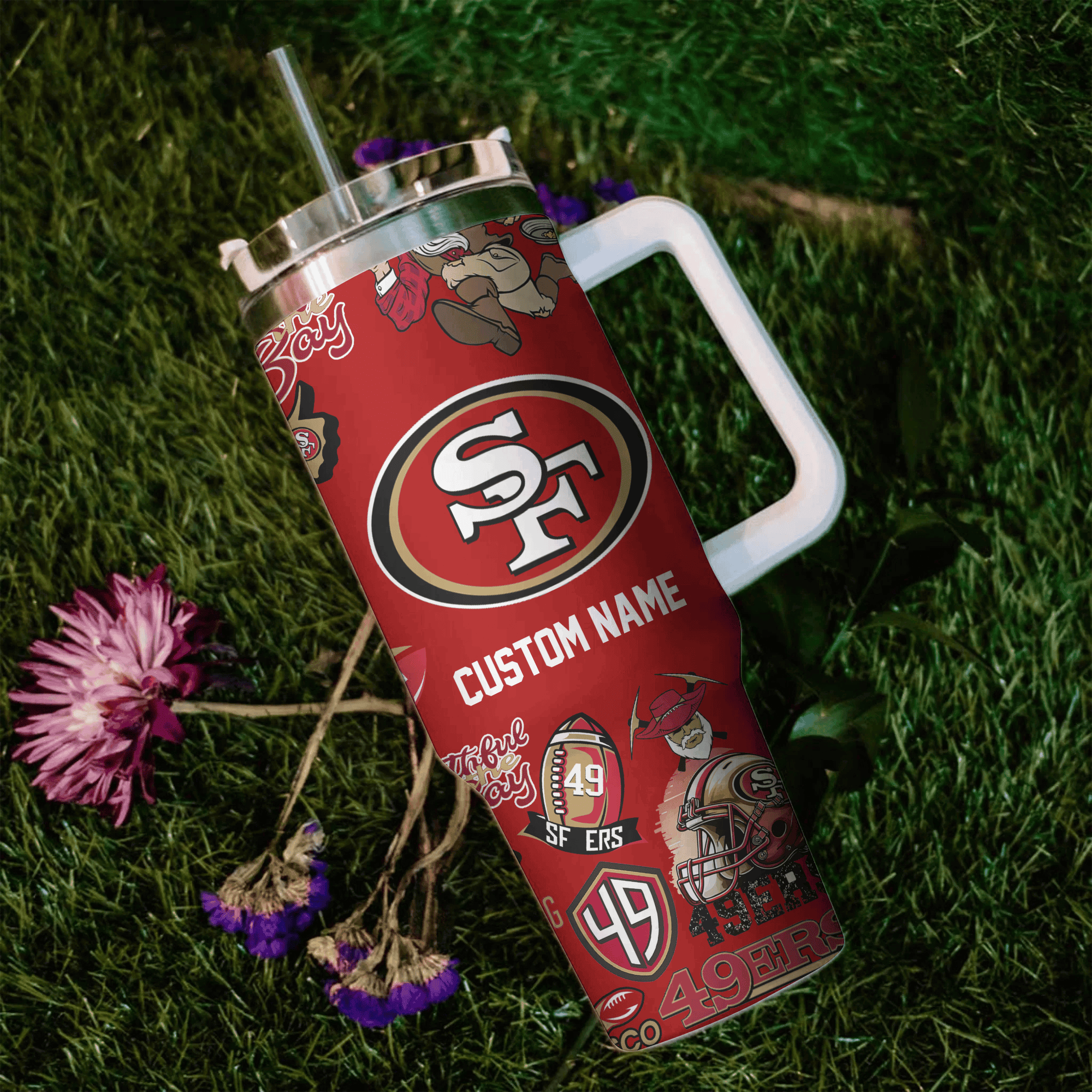 San Francisco 49ers NFL Custom Stanley Cup 40 oz 30 oz Tumbler With Handle
