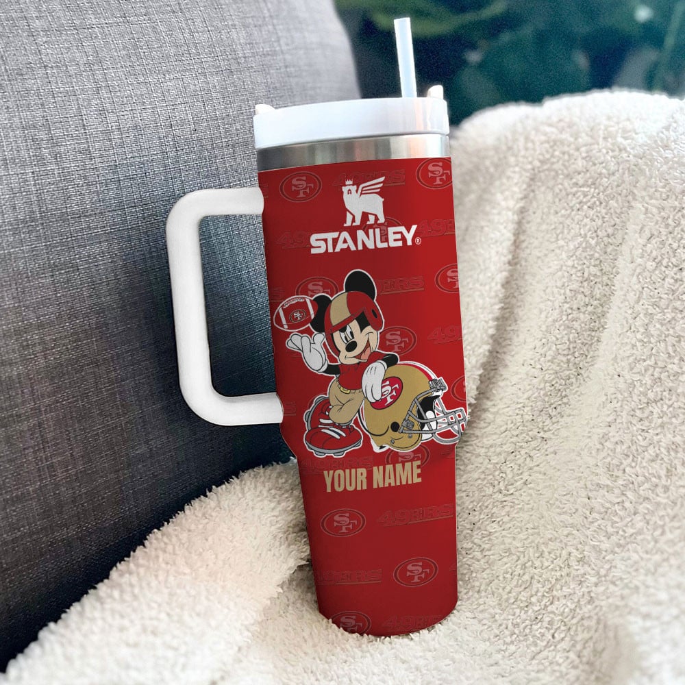San Francisco 49ers NFL Mickey Mouse Custom Stanley Cup 40 oz 30 oz Tumbler With Handle