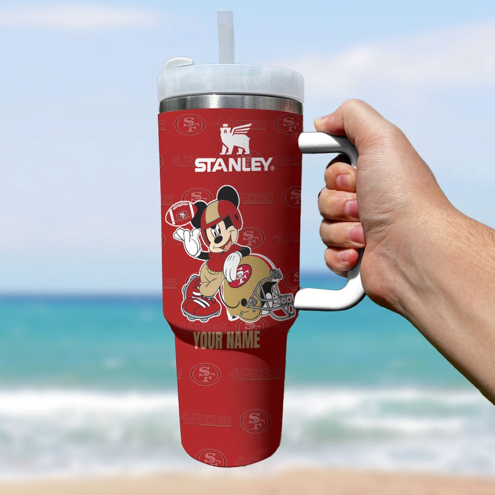 San Francisco 49ers NFL Mickey Mouse Custom Stanley Cup 40 oz 30 oz Tumbler With Handle