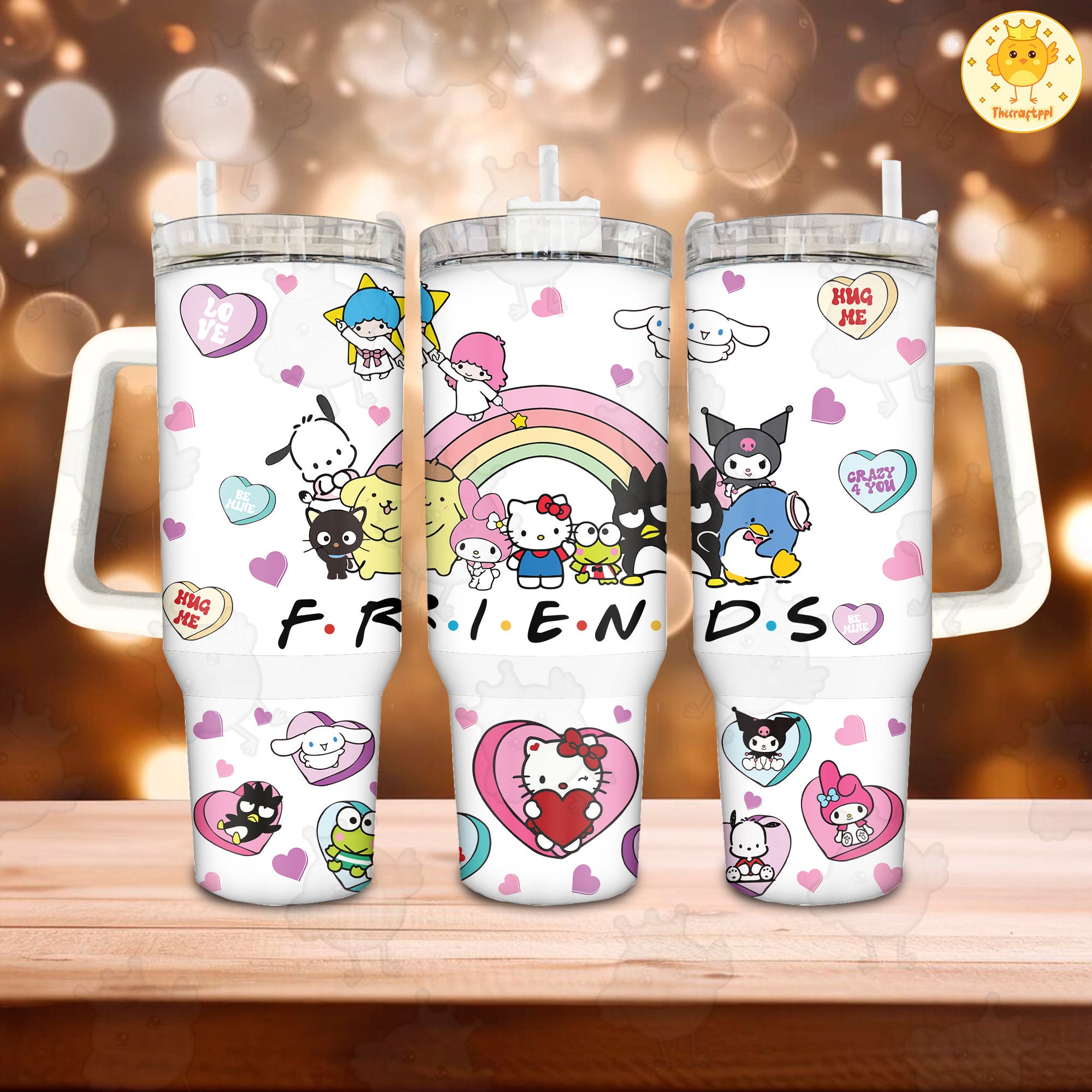 Sanrio Characters Friends Cartoon Custom Stanley Cup 40 oz 30 oz Tumbler With Handle
