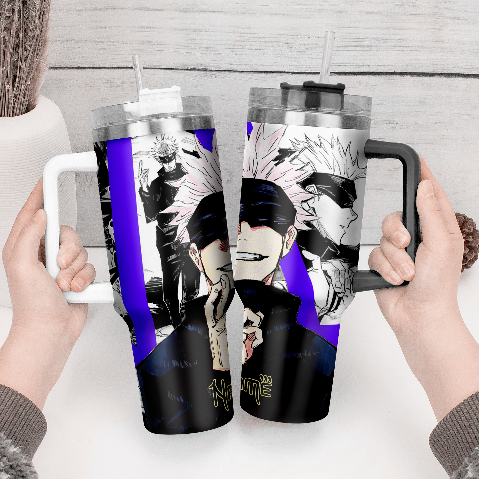 Satoru Gojo Jujutsu Kaisen Anime Custom Stanley Cup 40 oz 30 oz Tumbler With Handle