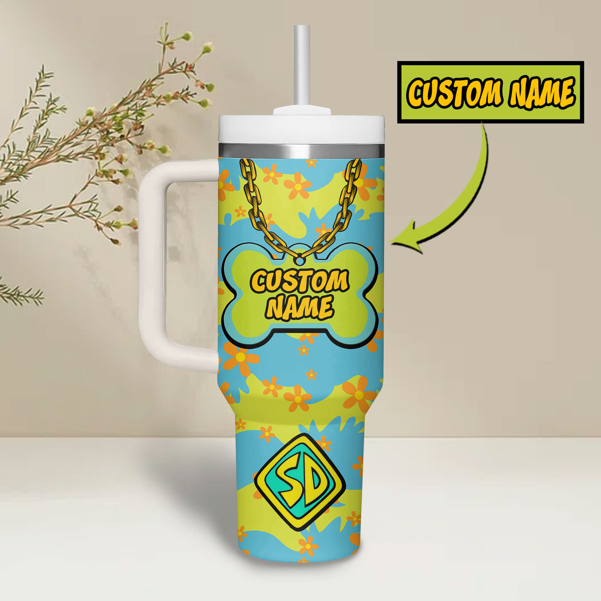 Scooby-Doo Cartoon Custom Stanley Cup 40 oz 30 oz Tumbler With Handle