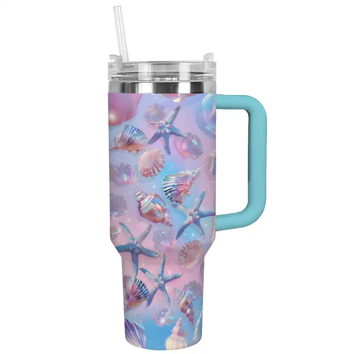 Seashell Custom Stanley Cup 40 oz 30 oz Tumbler With Handle