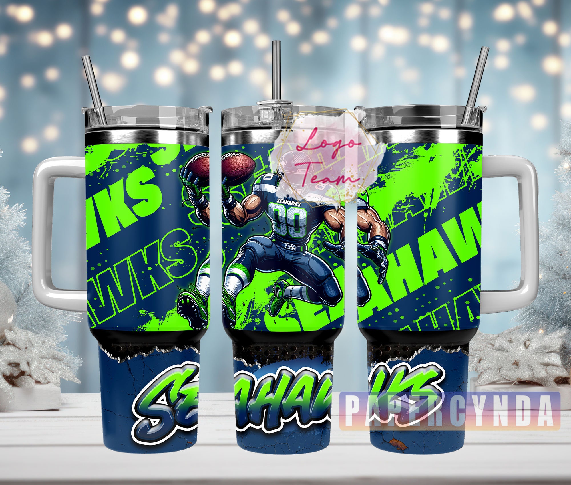 Seattle Seahawks Custom Stanley Cup 40 oz 30 oz Tumbler With Handle