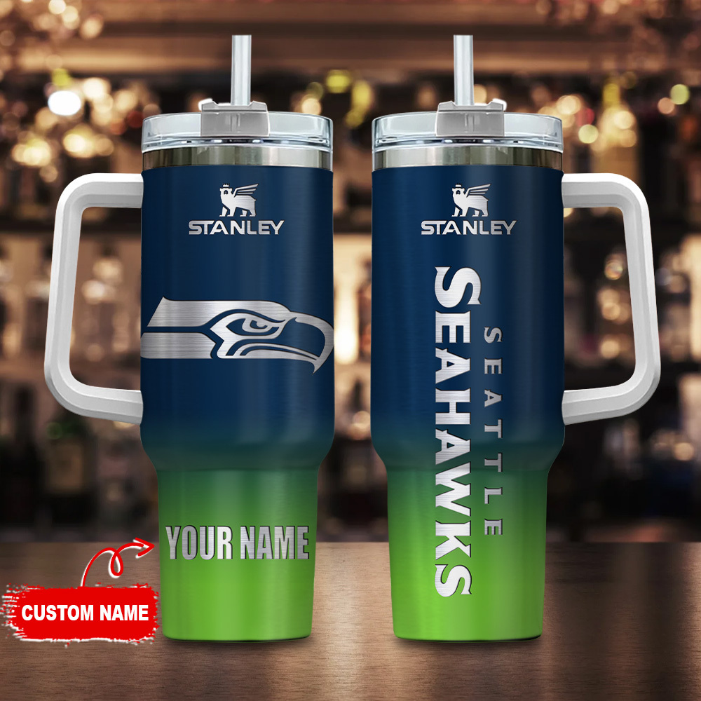 Seattle Seahawks NFL Custom Stanley Cup 40 oz 30 oz Tumbler With Handle