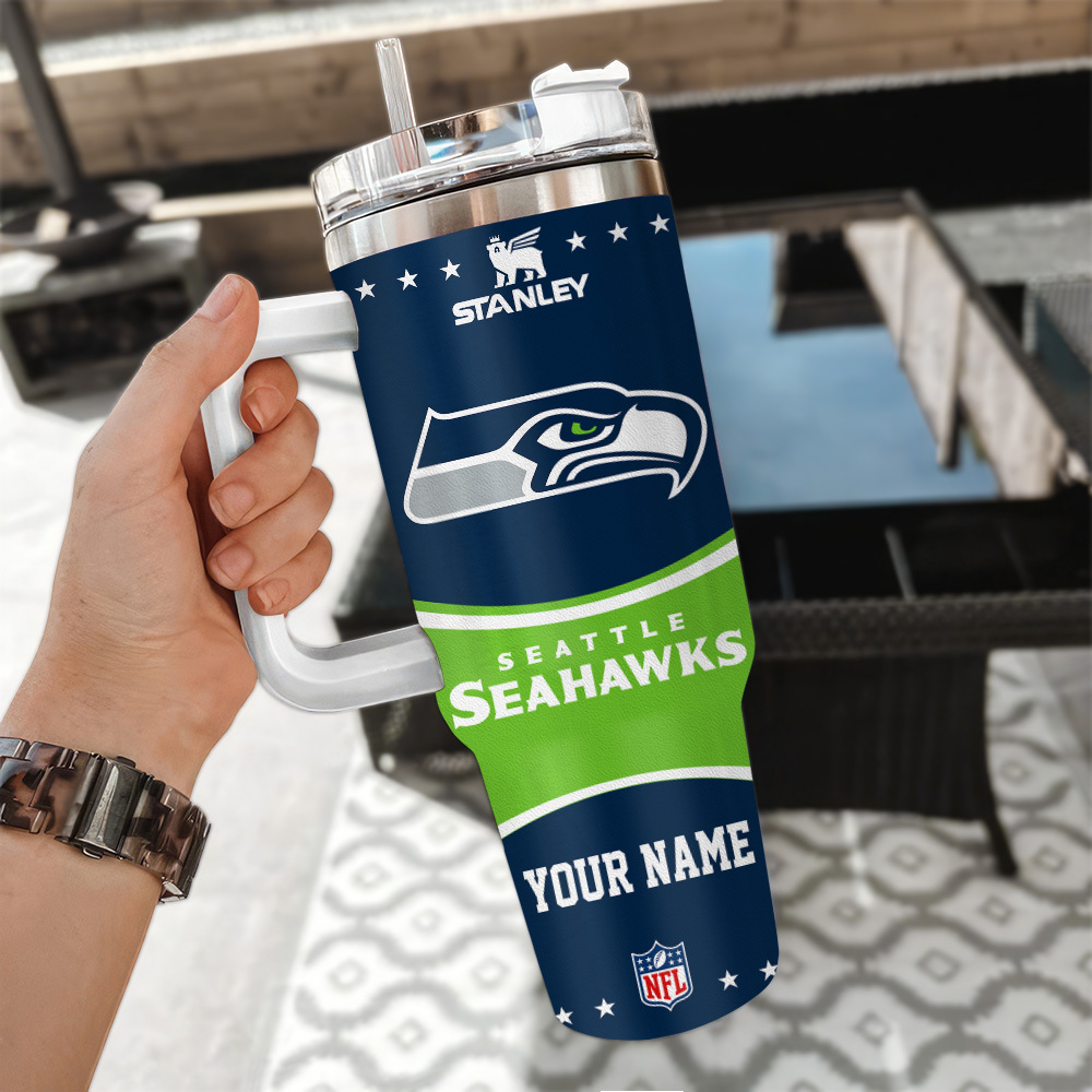 Seattle Seahawks NFL Custom Stanley Cup 40 oz 30 oz Tumbler With Handle