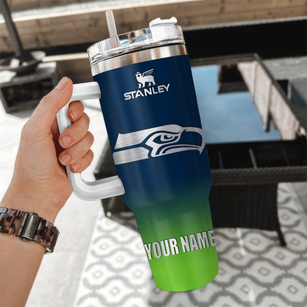 Seattle Seahawks NFL Custom Stanley Cup 40 oz 30 oz Tumbler With Handle