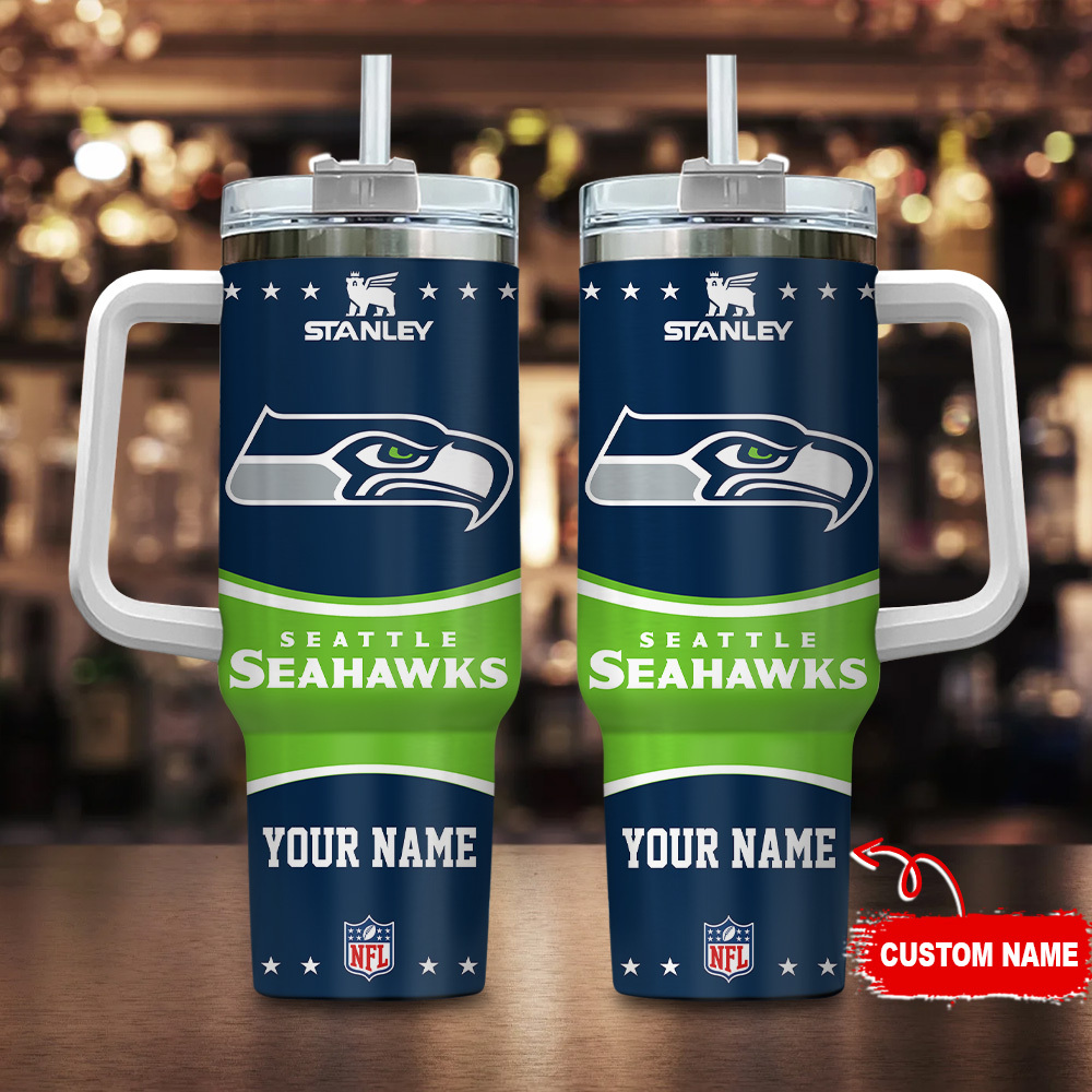Seattle Seahawks NFL Custom Stanley Cup 40 oz 30 oz Tumbler With Handle