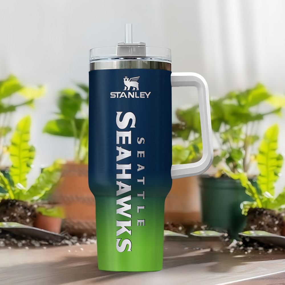 Seattle Seahawks NFL Custom Stanley Cup 40 oz 30 oz Tumbler With Handle