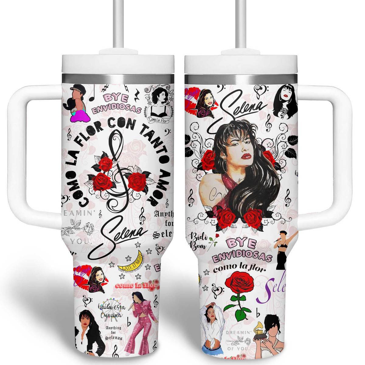 Selena Music Custom Stanley Cup 40 oz 30 oz Tumbler With Handle