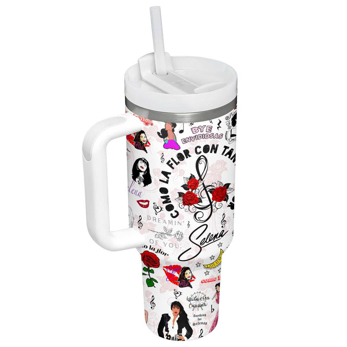 Selena Music Custom Stanley Cup 40 oz 30 oz Tumbler With Handle