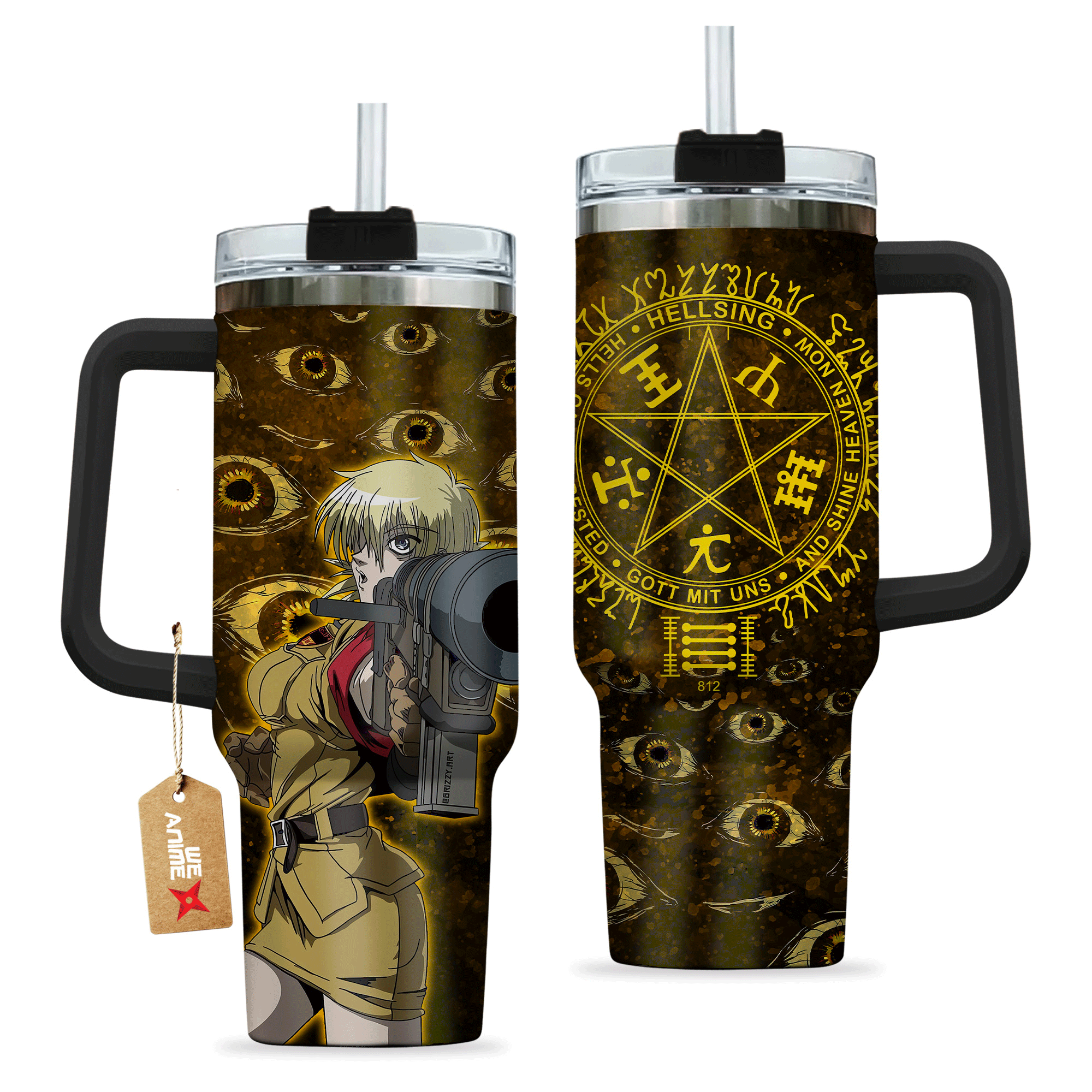 Seras Victoria Hellsing Anime Custom Stanley Cup 40 oz 30 oz Tumbler With Handle