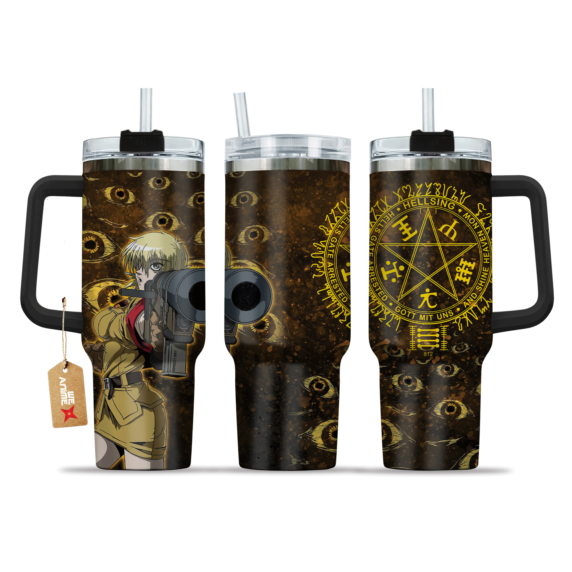 Seras Victoria Hellsing Anime Custom Stanley Cup 40 oz 30 oz Tumbler With Handle