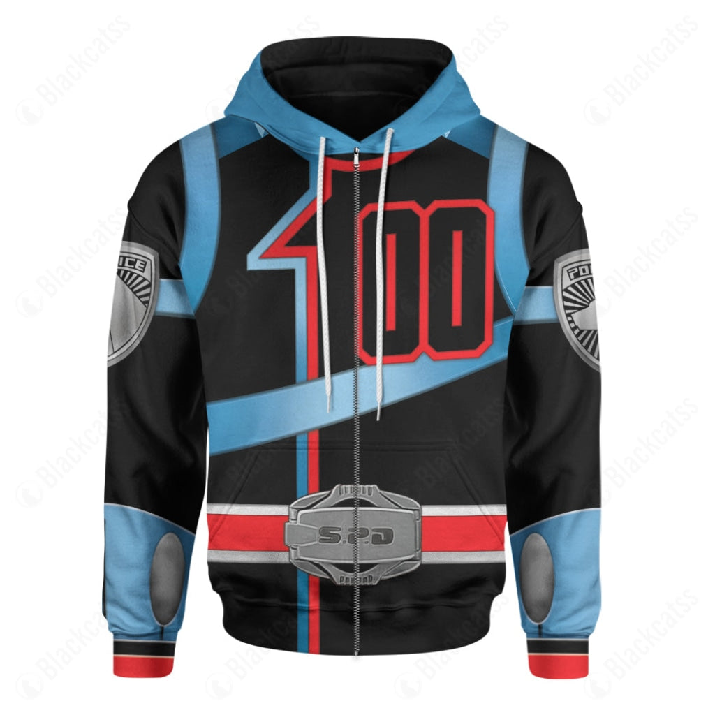 Shadow Power Rangers S.P.D. Costume Hoodie Sweatshirt T-Shirt Sweatpants Tracksuit - Stormmerch Exclusive
