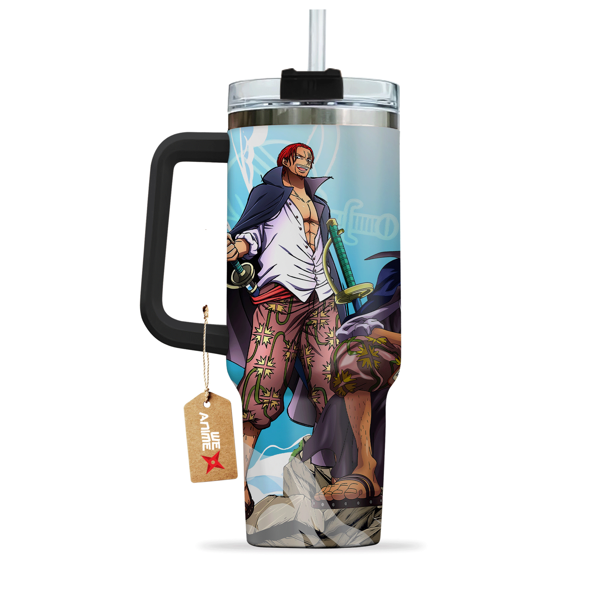 Shanks One Piece Anime Custom Stanley Cup 40 oz 30 oz Tumbler With Handle