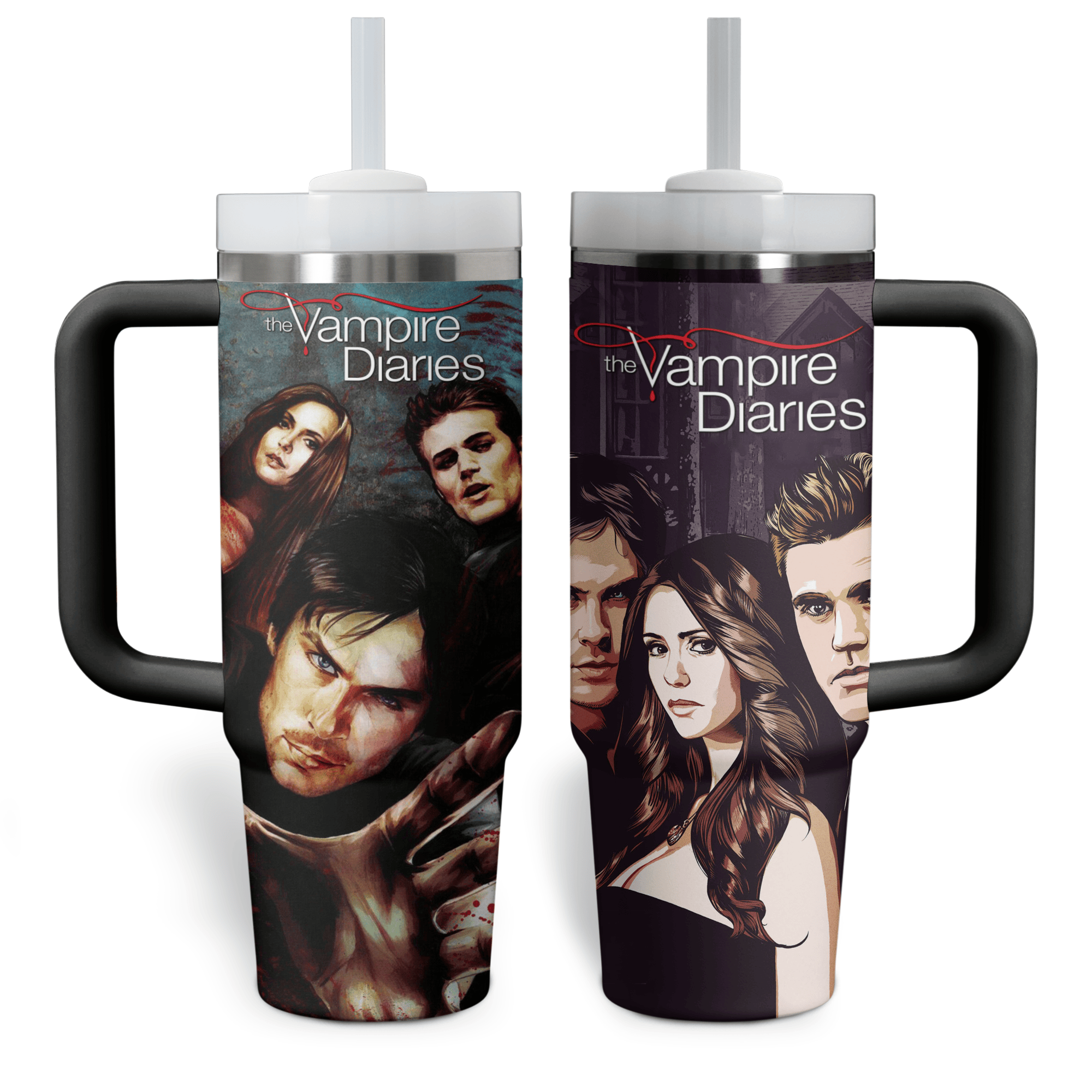 Shop The Vampire Diaries Movies Custom Stanley Cup 40 oz 30 oz Tumbler With Handle