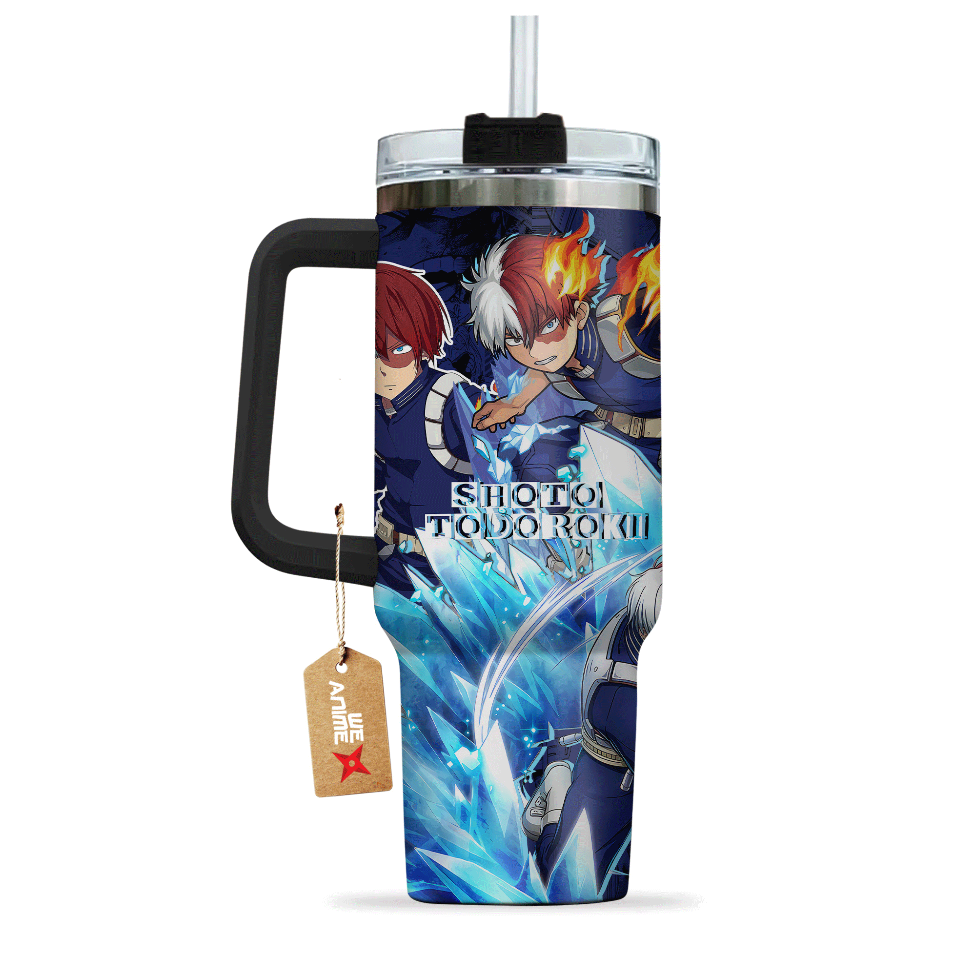 Shoto Todoroki Boku no Hero Academia Anime Custom Stanley Cup 40 oz 30 oz Tumbler With Handle
