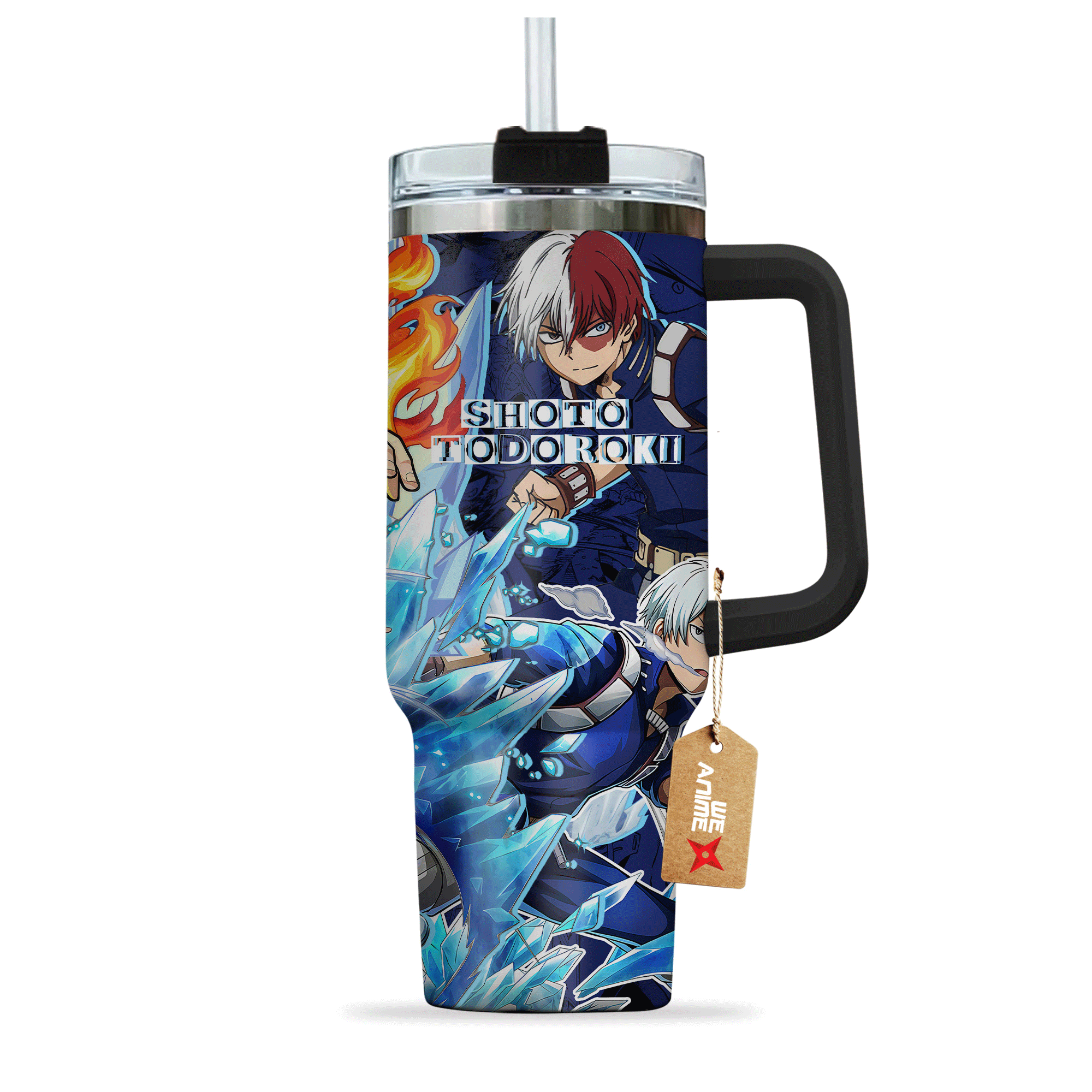 Shoto Todoroki Boku no Hero Academia Anime Custom Stanley Cup 40 oz 30 oz Tumbler With Handle
