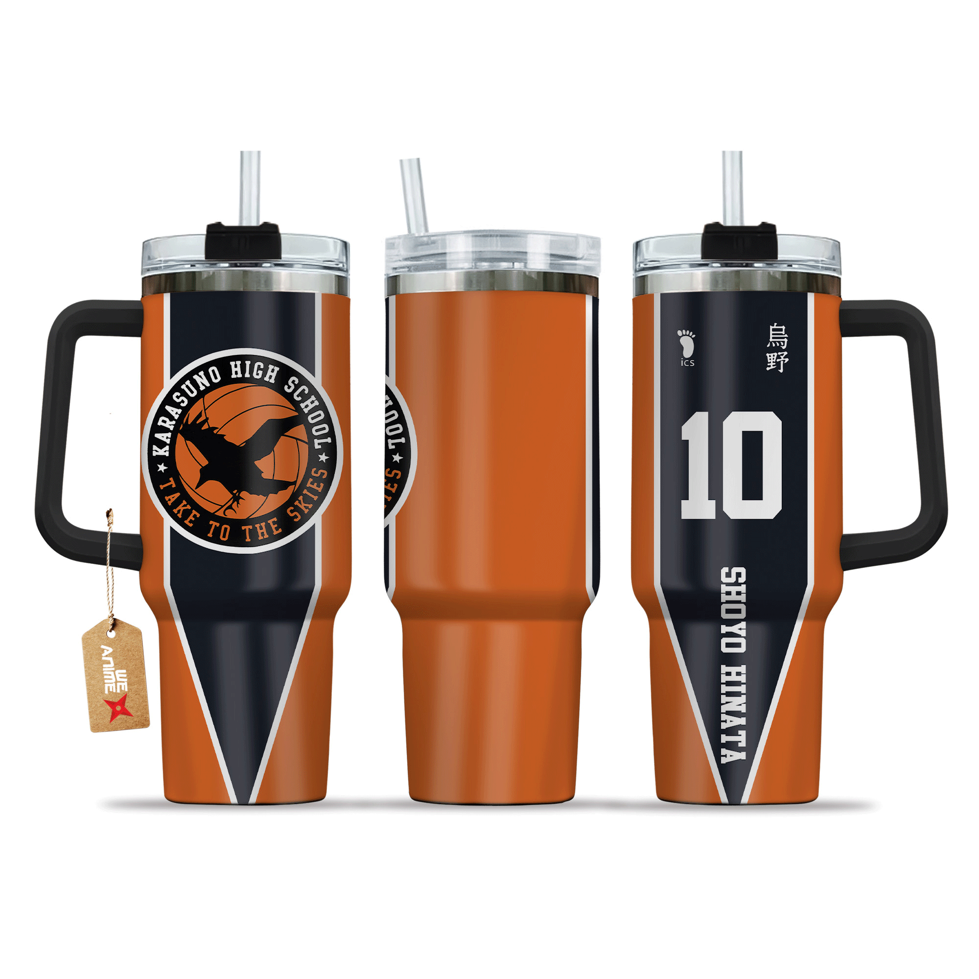 Shoyo Hinata Haikyuu Anime Custom Stanley Cup 40 oz 30 oz Tumbler With Handle