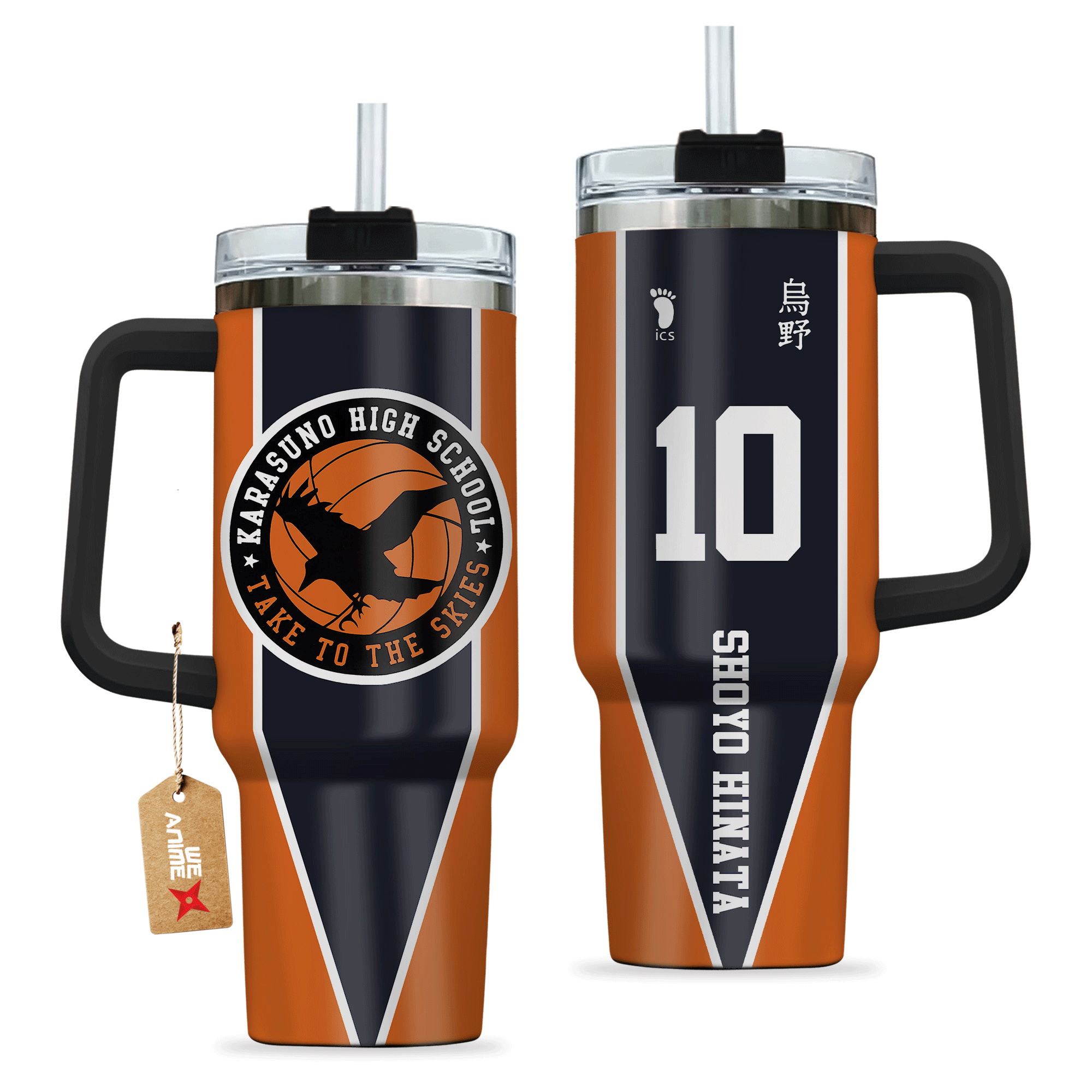 Shoyo Hinata Haikyuu Anime Custom Stanley Cup 40 oz 30 oz Tumbler With Handle