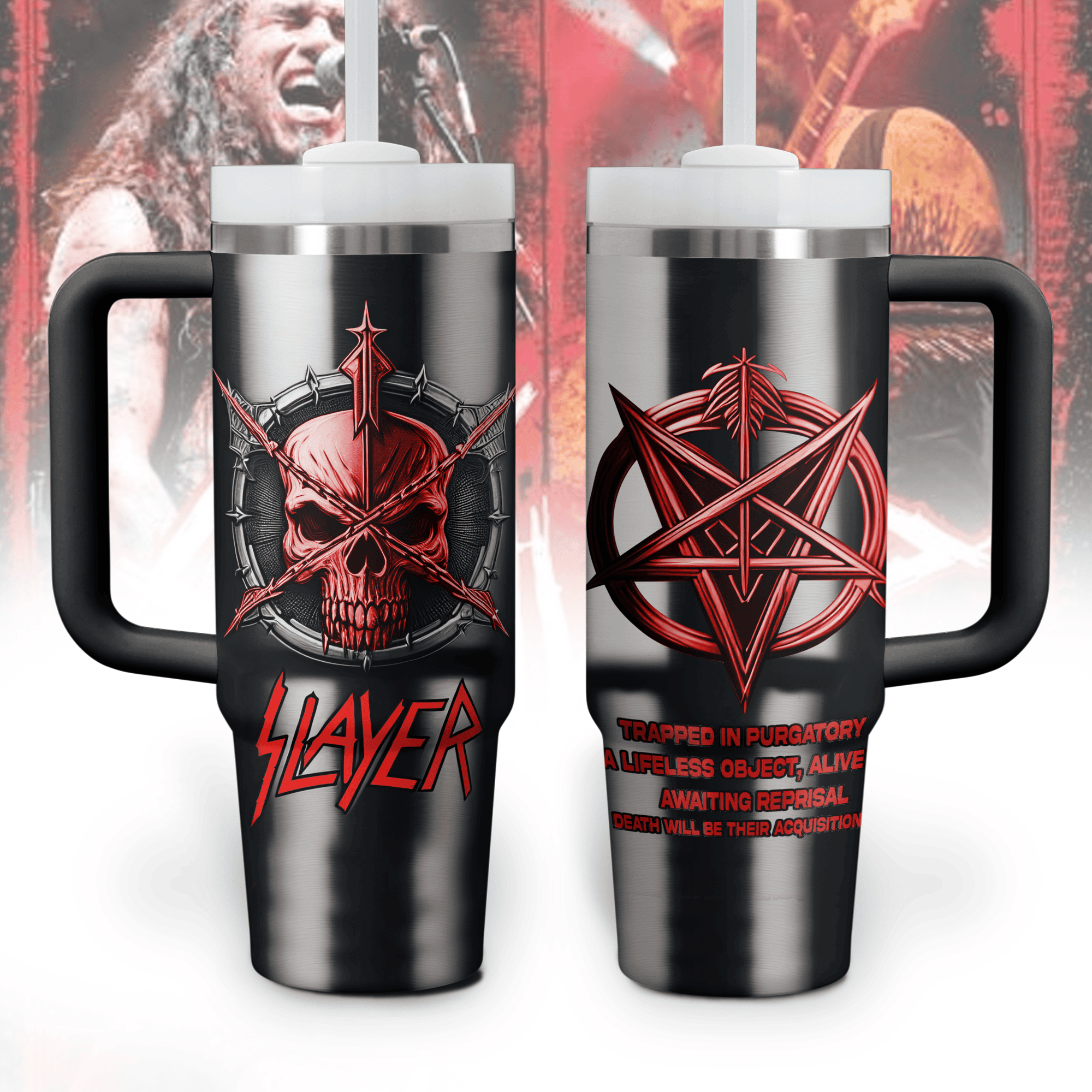 Slayer Music Custom Stanley Cup 40 oz 30 oz Tumbler With Handle