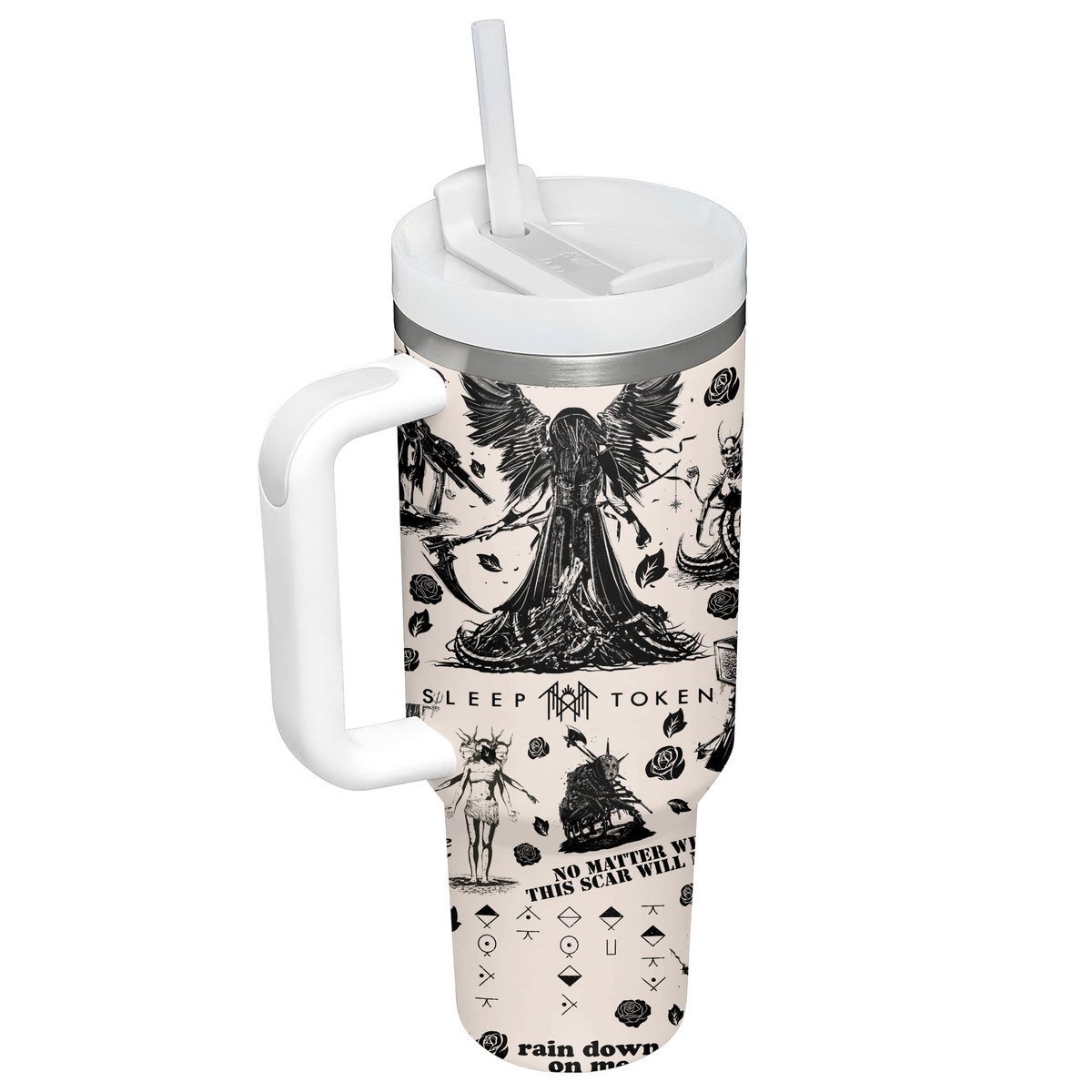 Sleep Token Music Custom Stanley Cup 40 oz 30 oz Tumbler With Handle