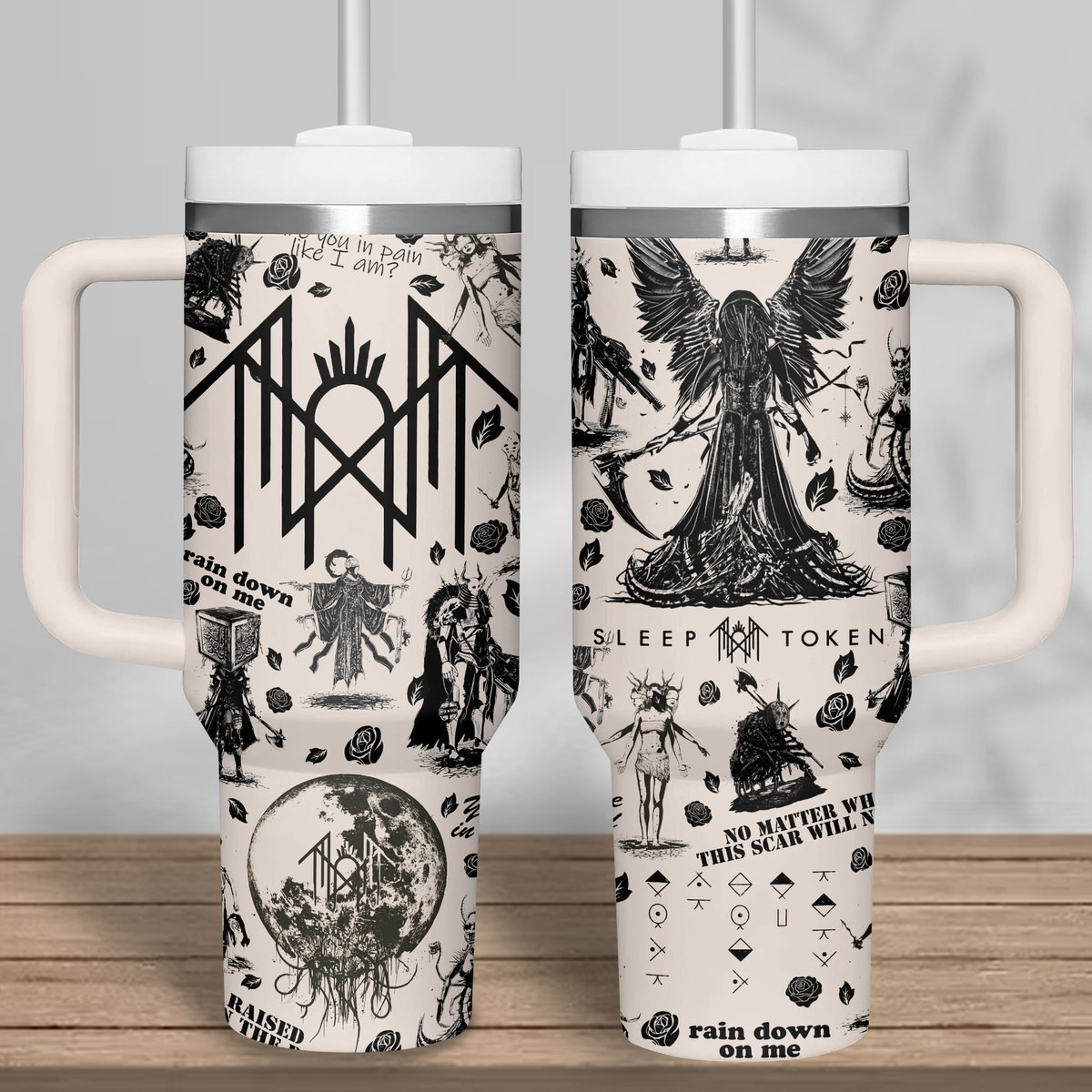 Sleep Token Music Custom Stanley Cup 40 oz 30 oz Tumbler With Handle