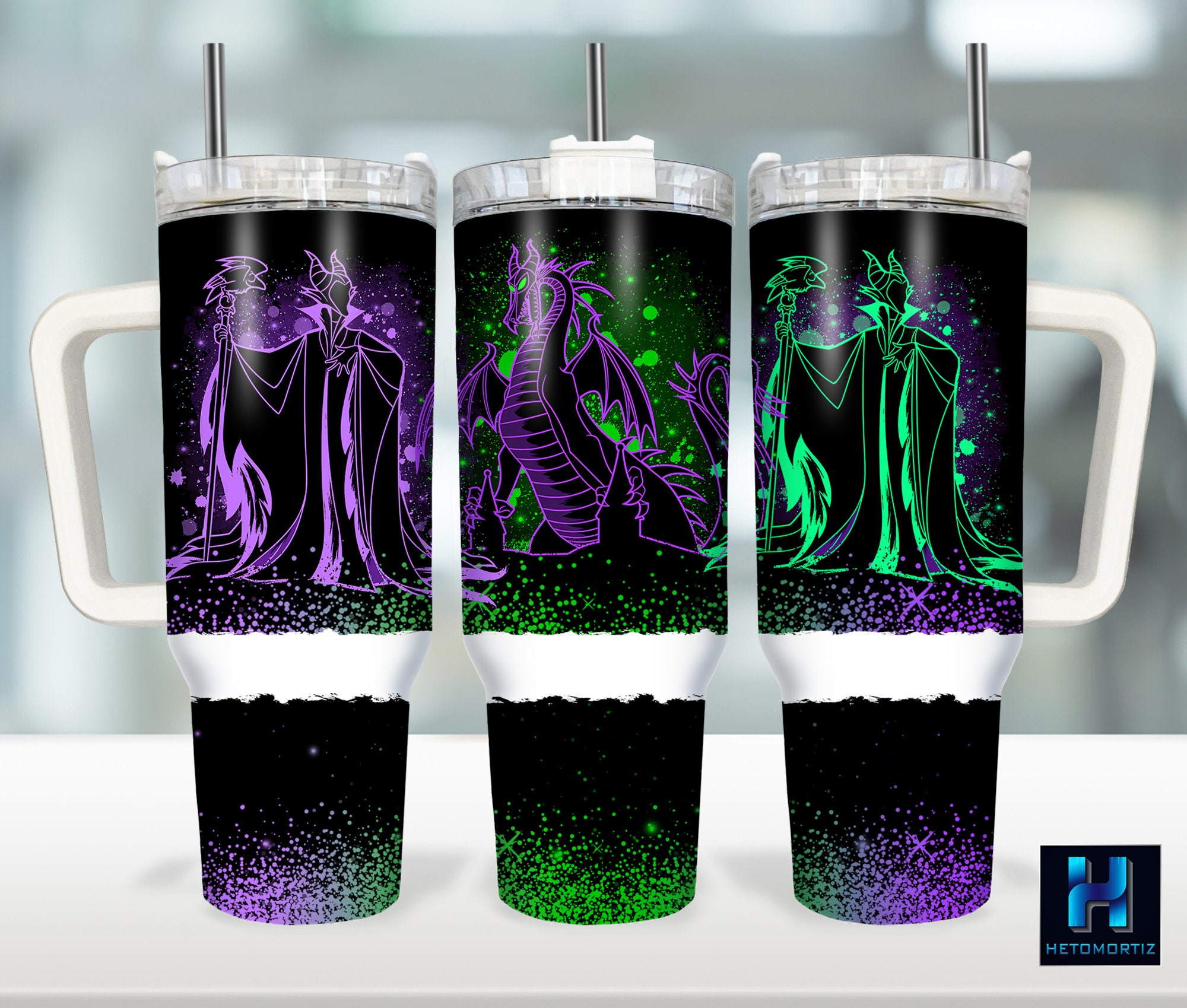 Sleeping Beauty Maleficent Disney Cartoon Custom Stanley Cup 40 oz 30 oz Tumbler With Handle