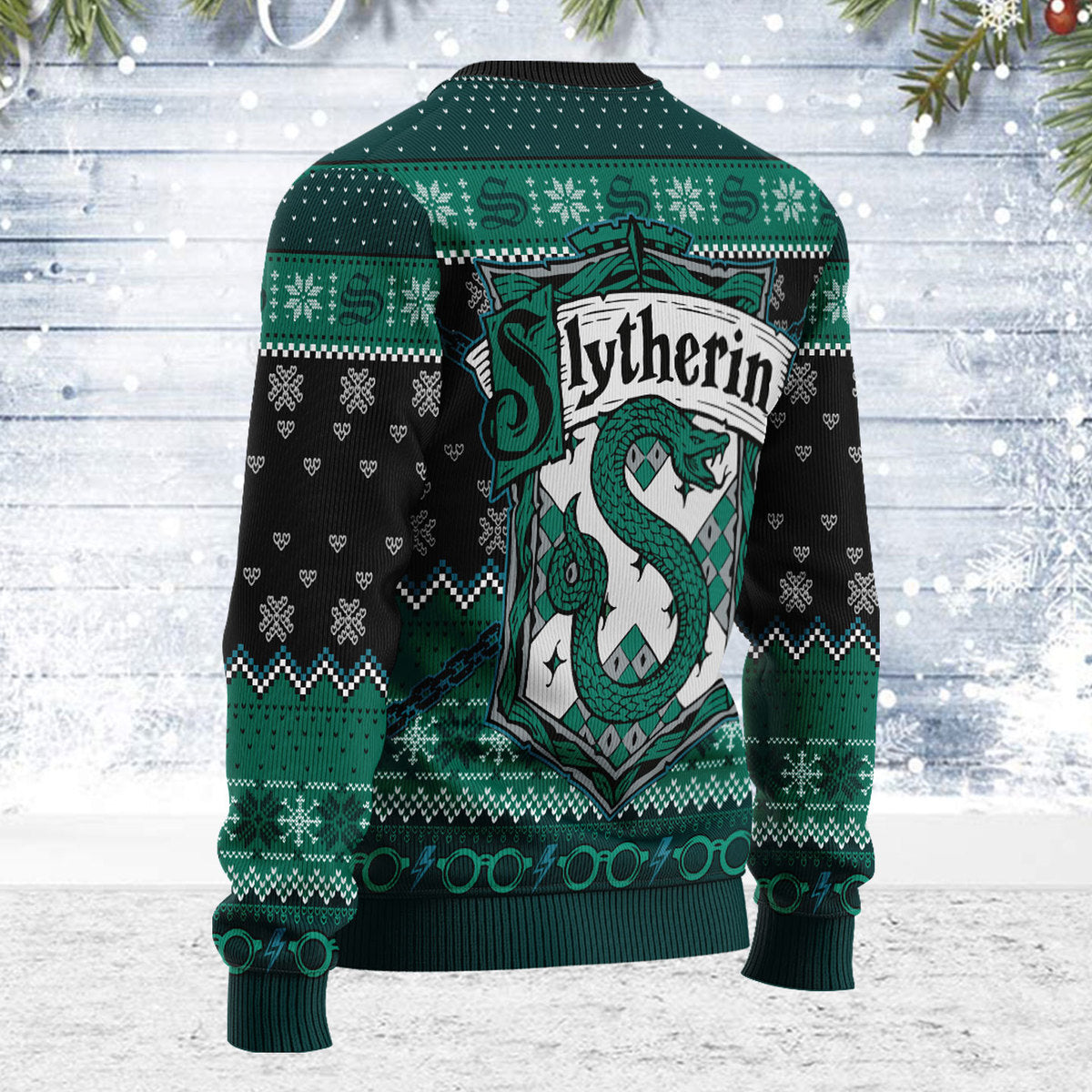 Slytherin Through The Snow Christmas Sweater - Stormmerch Exclusive