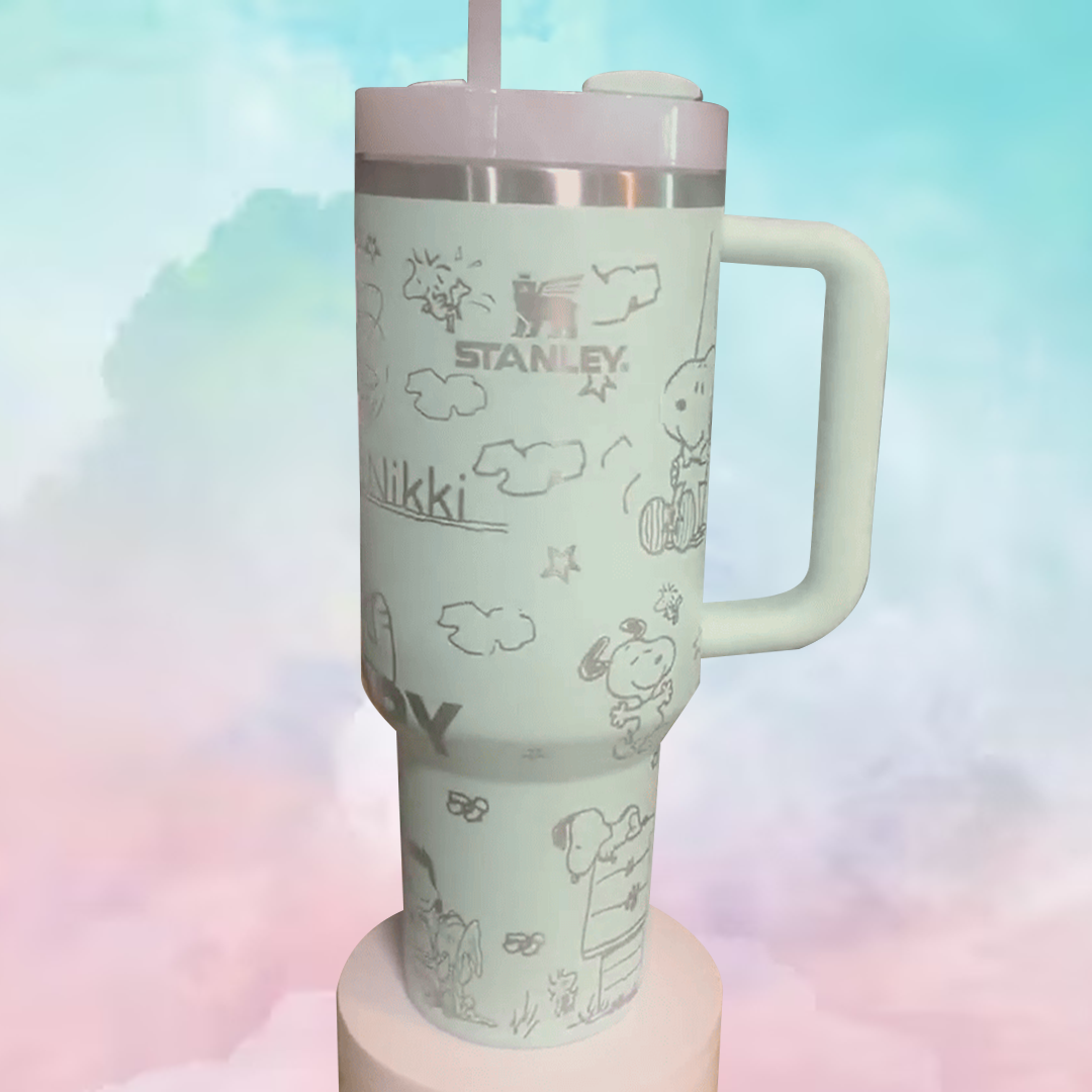 Snoopy Cartoon Custom Stanley Cup 40 oz 30 oz Tumbler With Handle