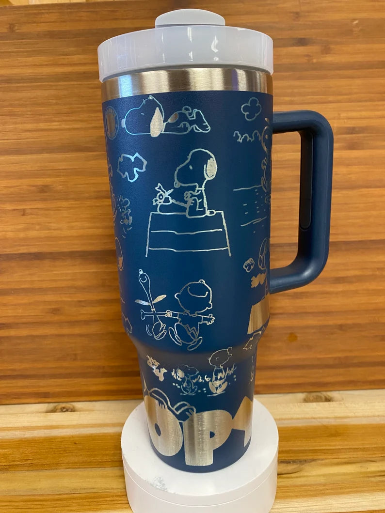 Snoopy Cartoon Custom Stanley Cup 40 oz 30 oz Tumbler With Handle