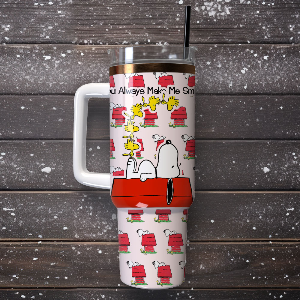 Snoopy Cartoon Custom Stanley Cup 40 oz 30 oz Tumbler With Handle