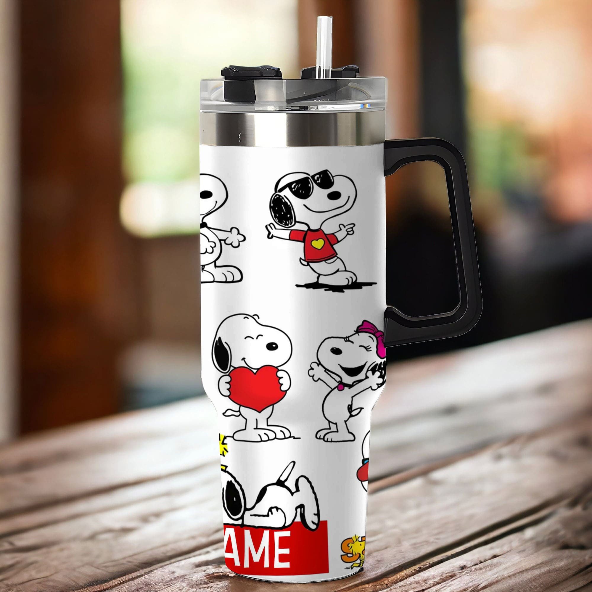 Snoopy Cartoon Custom Stanley Cup 40 oz 30 oz Tumbler With Handle