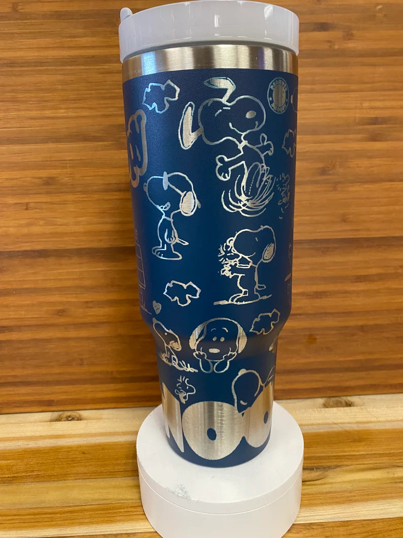 Snoopy Cartoon Custom Stanley Cup 40 oz 30 oz Tumbler With Handle