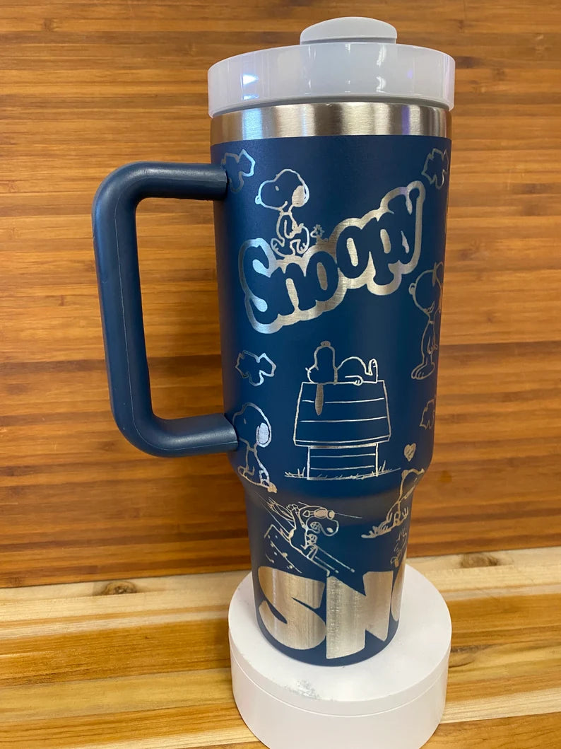 Snoopy Cartoon Custom Stanley Cup 40 oz 30 oz Tumbler With Handle