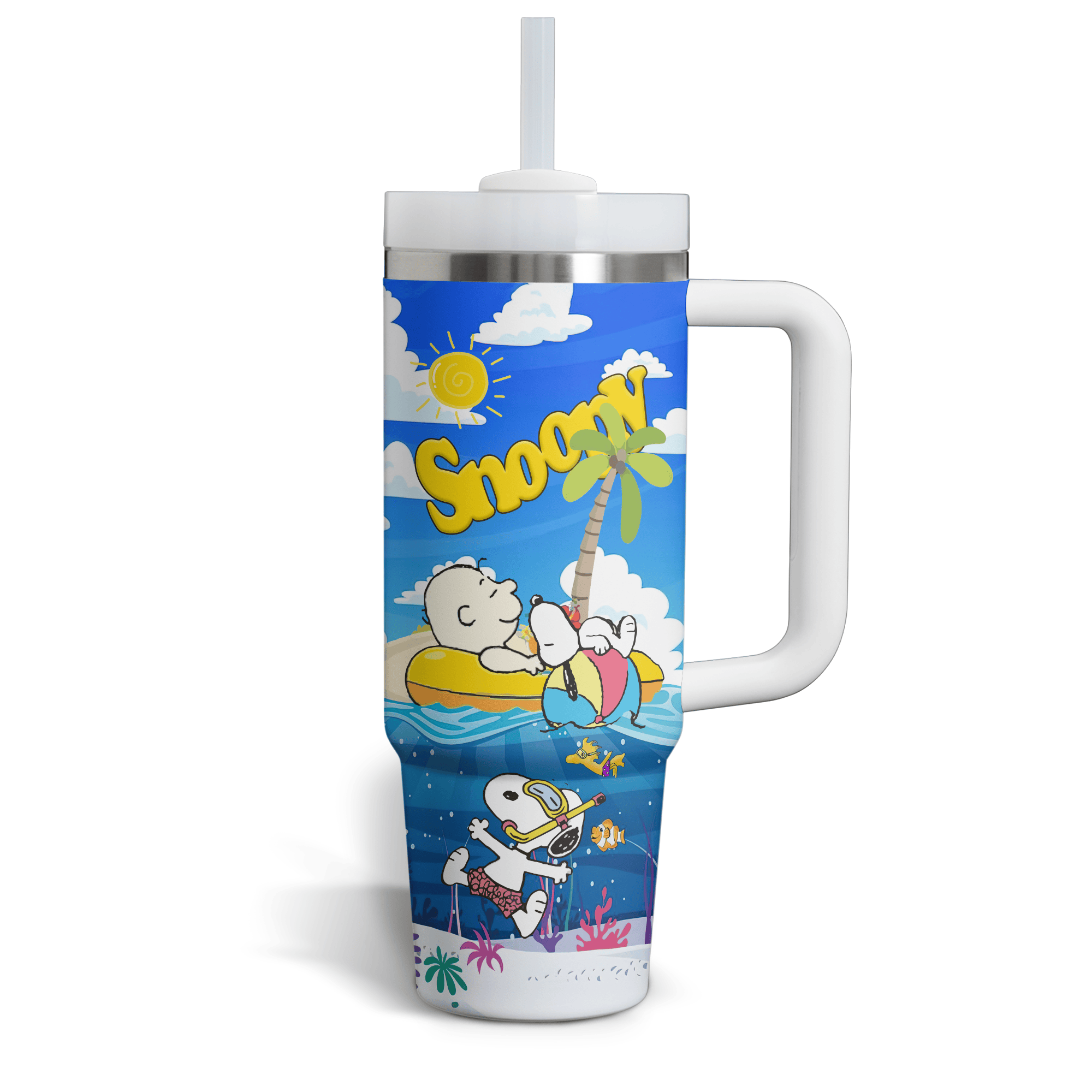 Snoopy Cartoon Custom Stanley Cup 40 oz 30 oz Tumbler With Handle