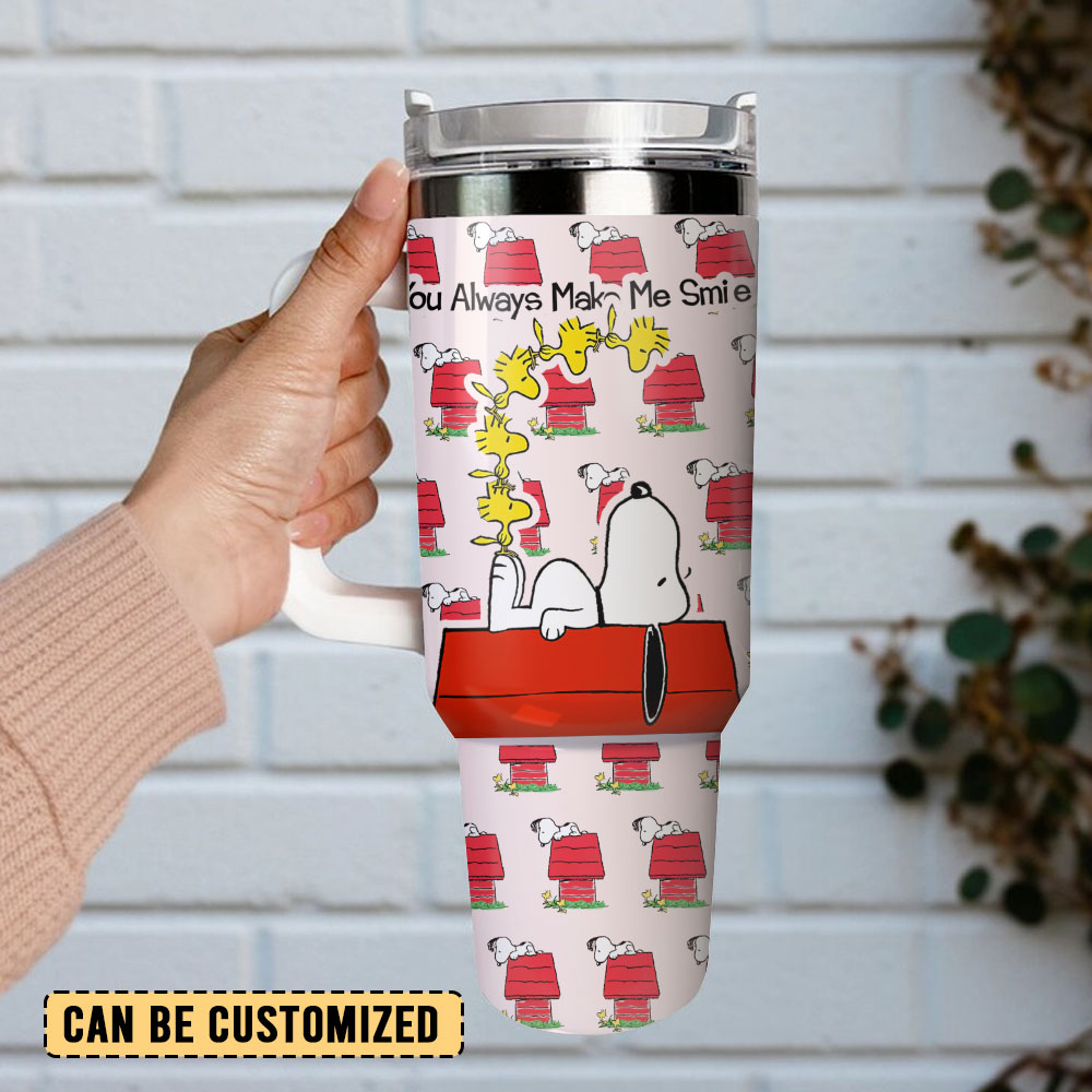 Snoopy Cartoon Custom Stanley Cup 40 oz 30 oz Tumbler With Handle
